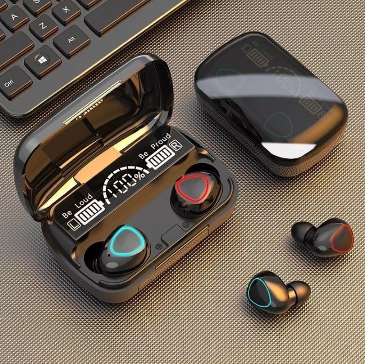 M10 TWS Wireless Earbuds β HD Sound | Power Bank Charging Case | LED Display